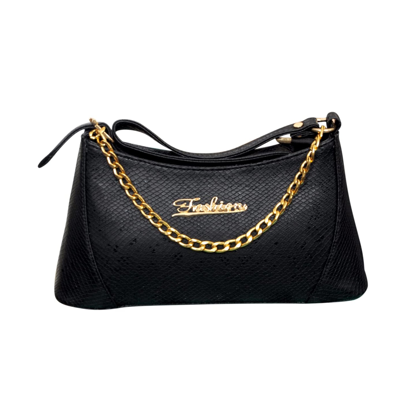 Bagsworks Handbag Snake Skin Pattern (Black)