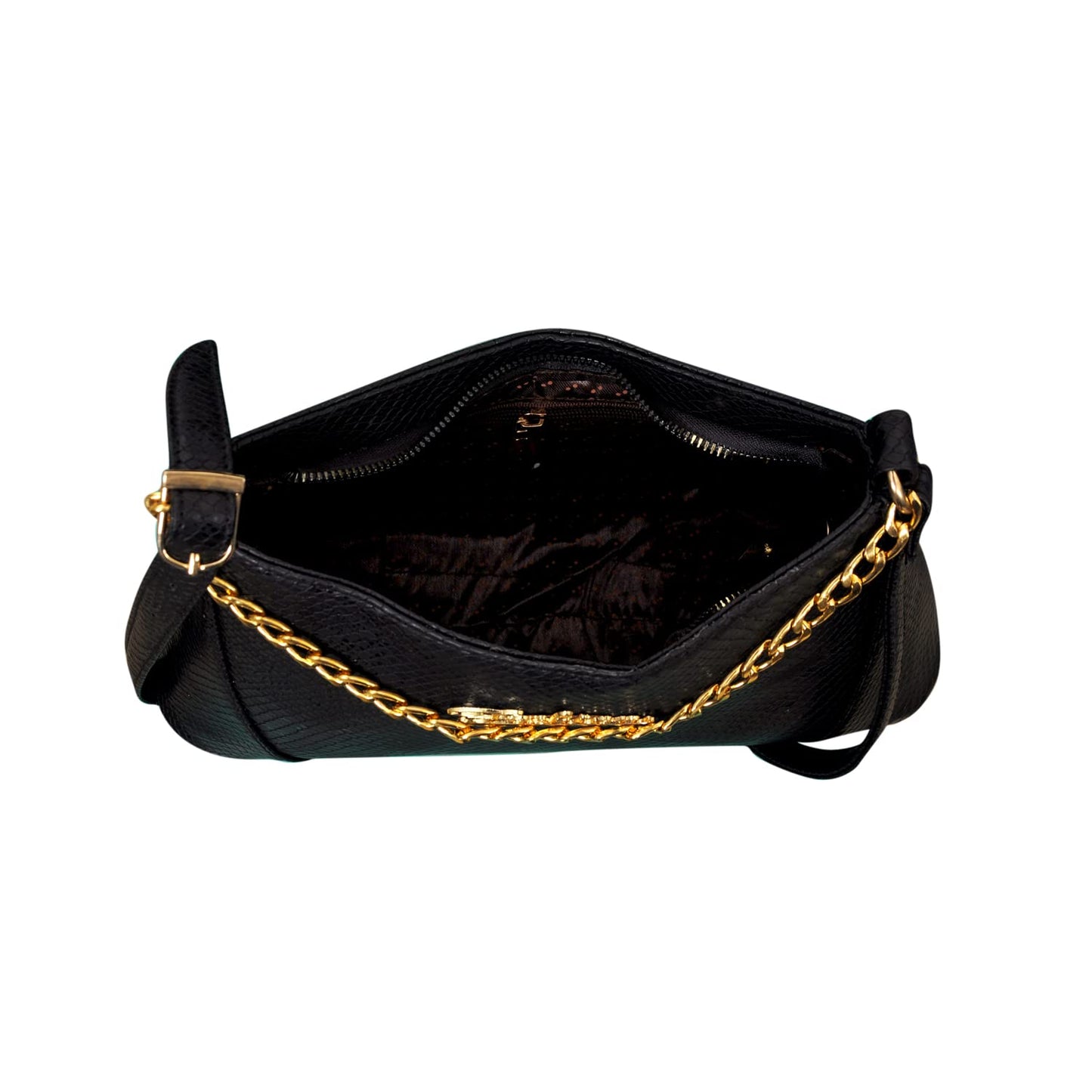 Bagsworks Handbag Snake Skin Pattern (Black)