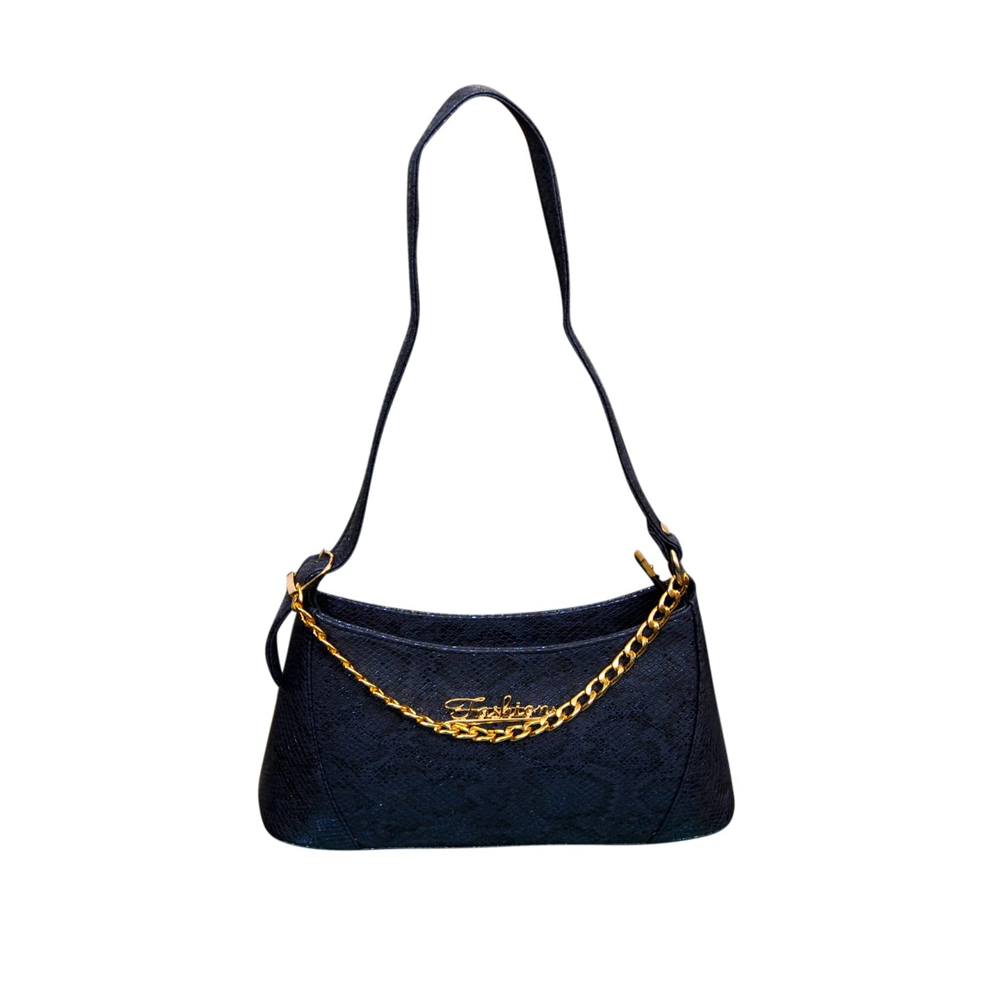 Bagsworks Handbag Snake Skin Pattern (Blue)