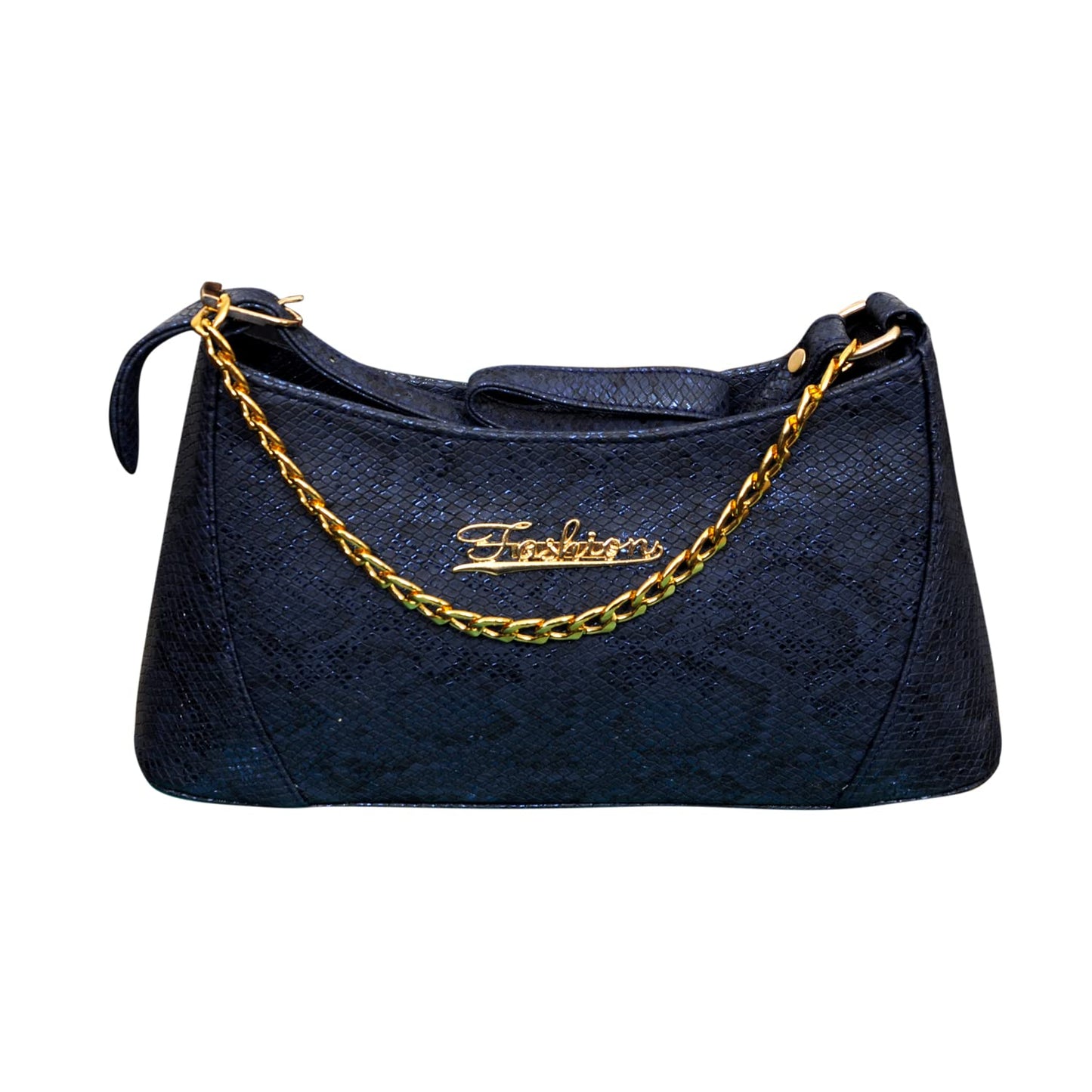 Bagsworks Handbag Snake Skin Pattern (Blue)