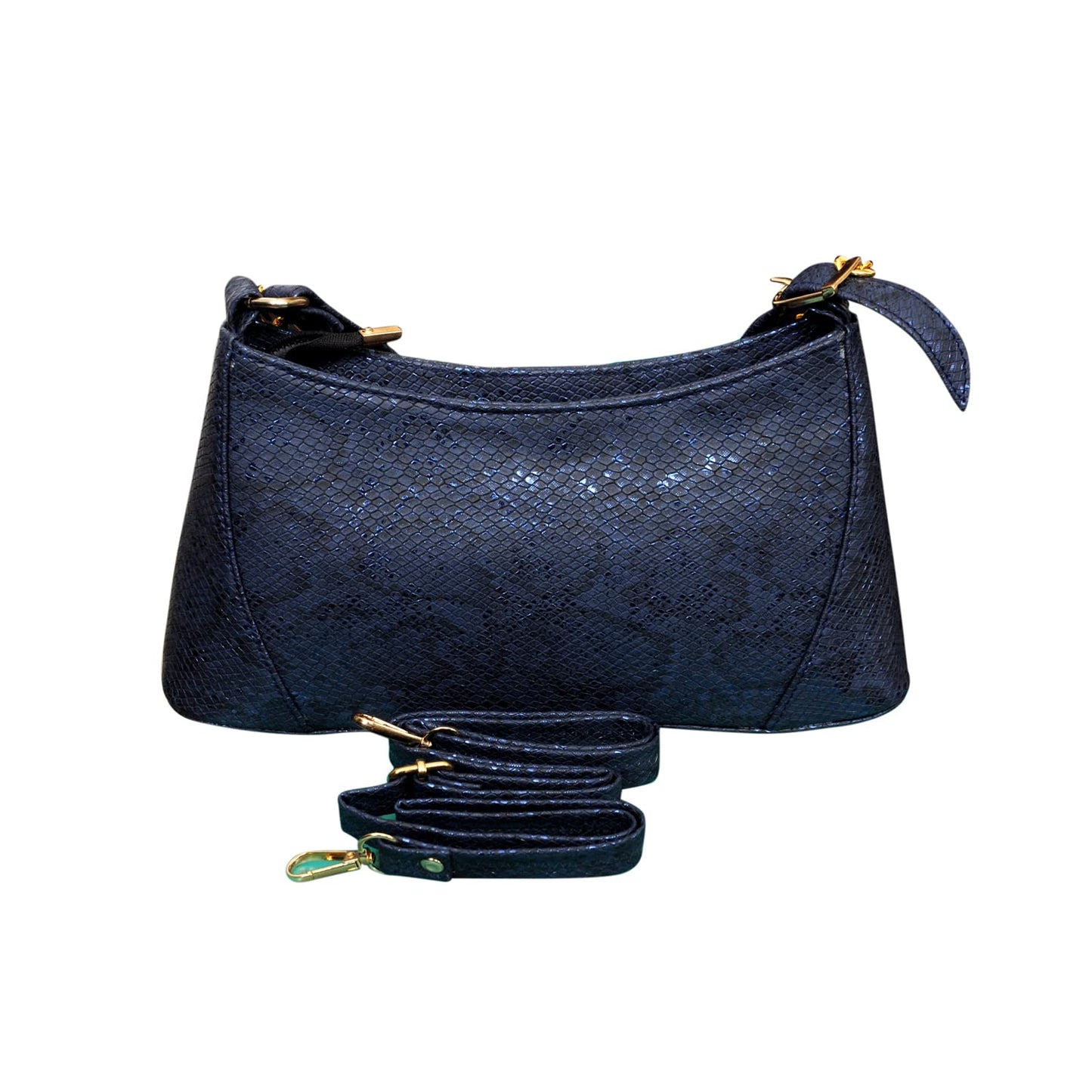 Bagsworks Handbag Snake Skin Pattern (Blue)