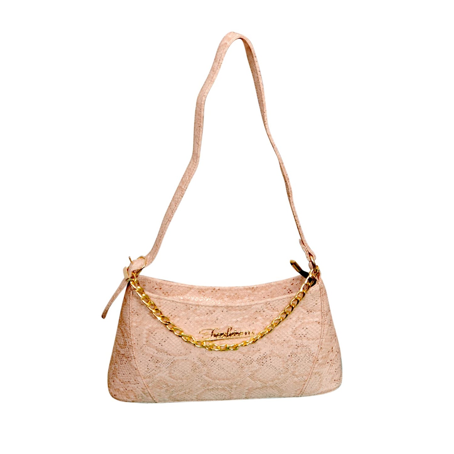 Bagsworks Handbag Snake Skin Pattern (Pink)