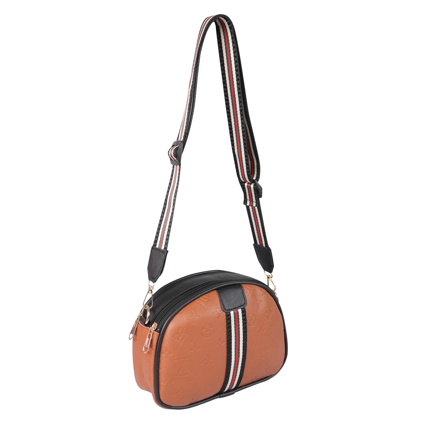 BAGSWORKS Crossbody Sling D-Pouch For Women | Stylish Side Shoulder Crossbody Bags For Girls Daily Use | Messenger Purse | (Tan)
